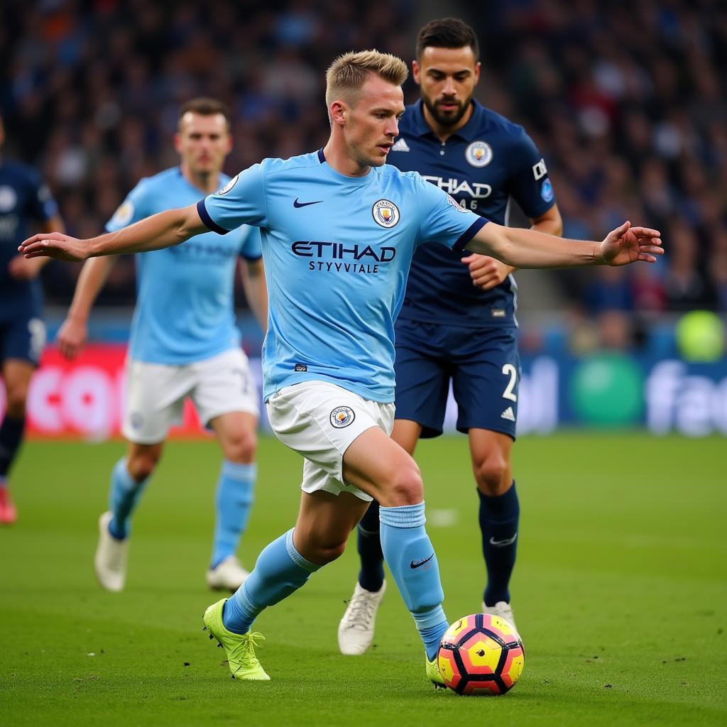 Haaland in action for Manchester City