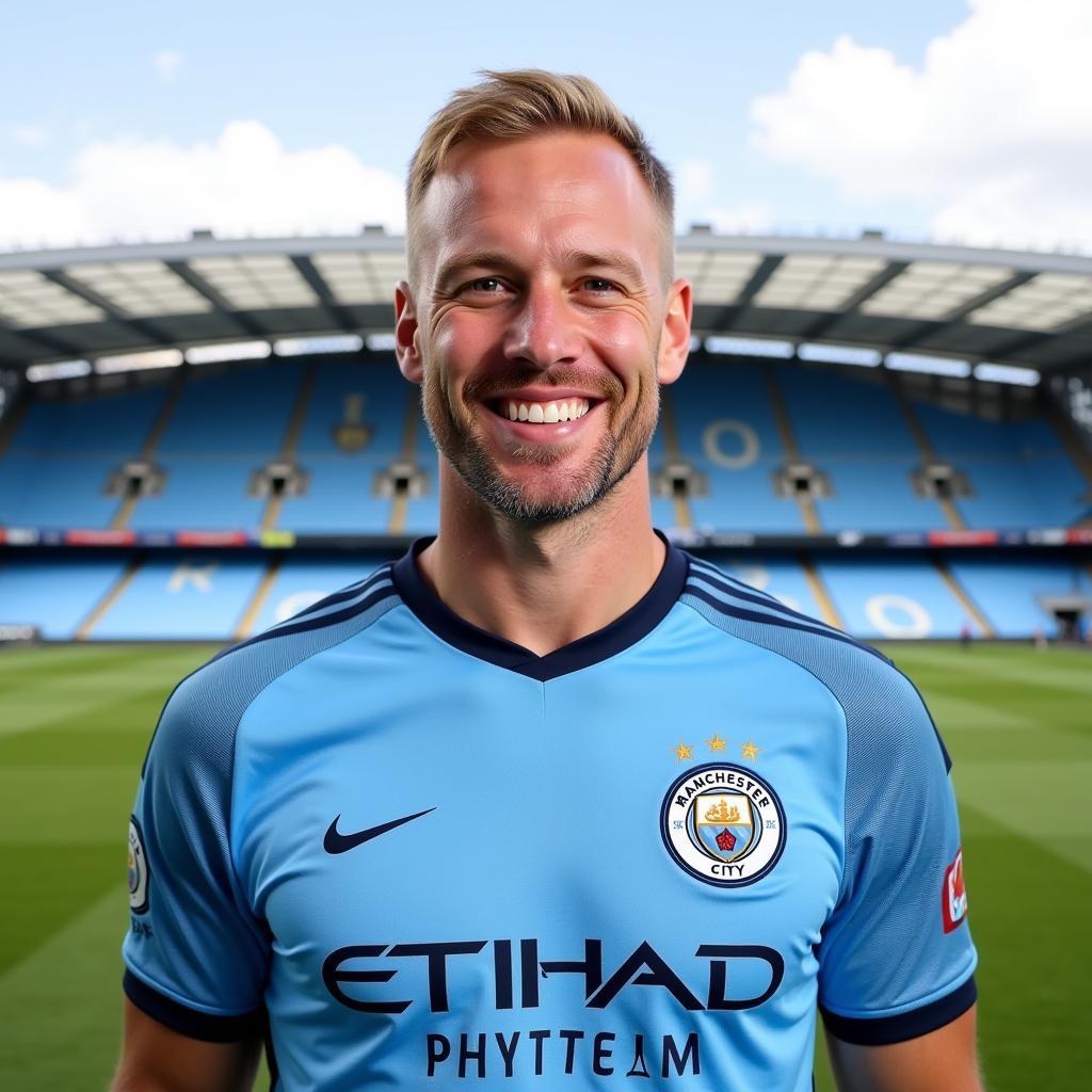 Haaland in Manchester City jersey