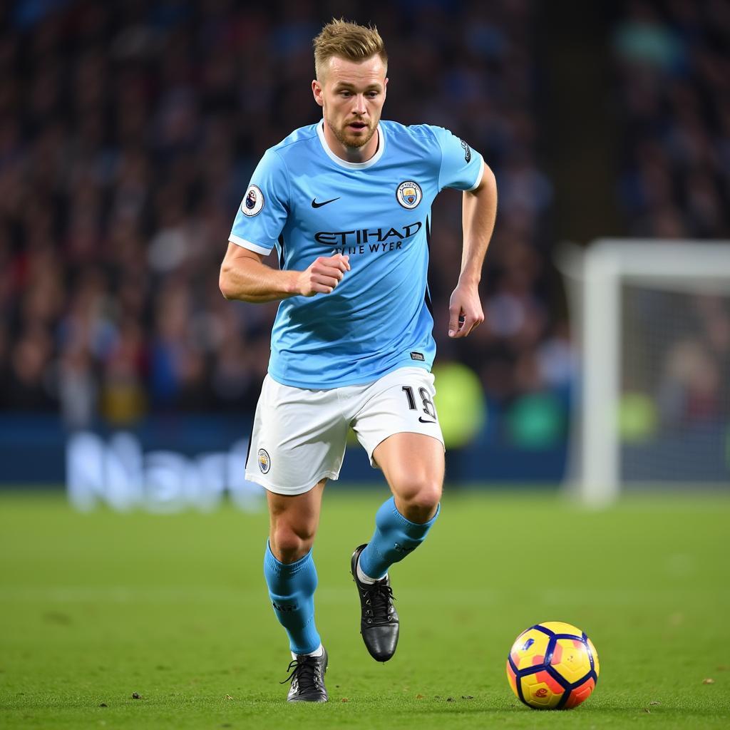 Haaland playing for Manchester City