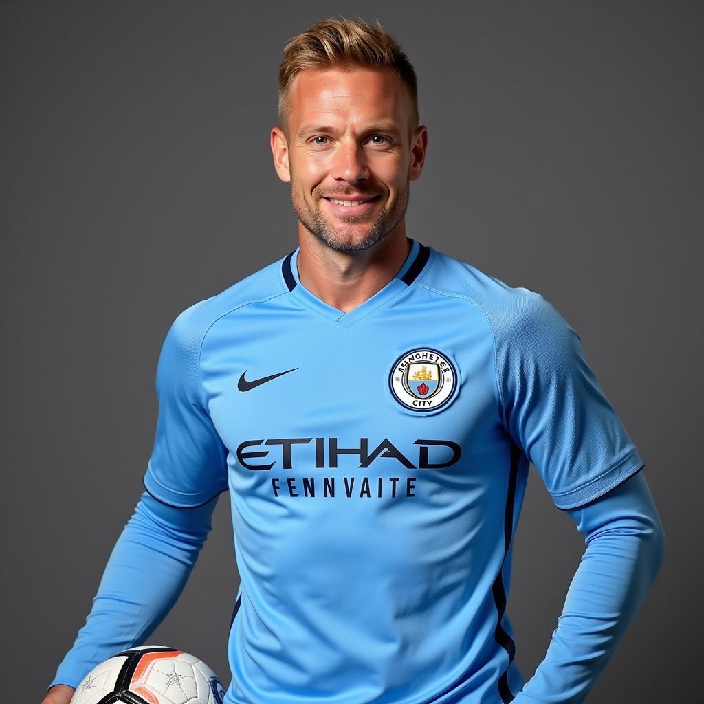 Erling Haaland in Manchester City kit