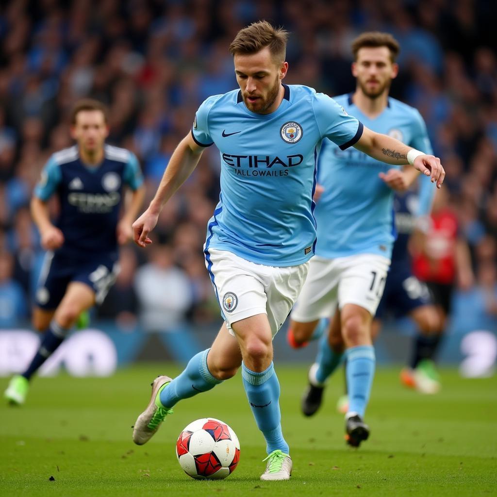 Erling Haaland in action for Manchester City