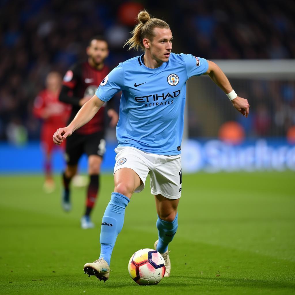 Haaland in action for Manchester City, looking towards the future