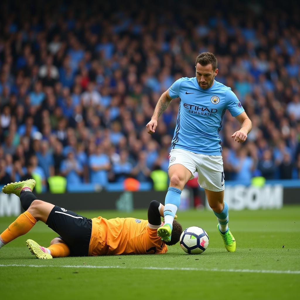 Haaland scores a stunning goal for Manchester City