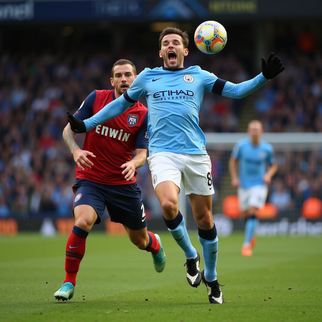 Haaland scores a goal for Manchester City