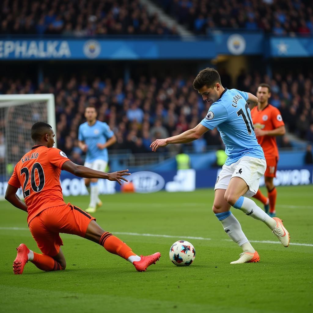 Haaland scores a stunning goal for Manchester City