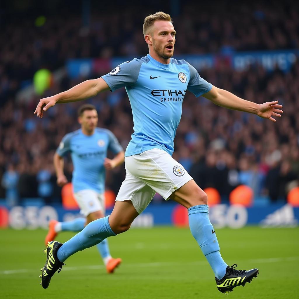 Erling Haaland scoring goals for Manchester City