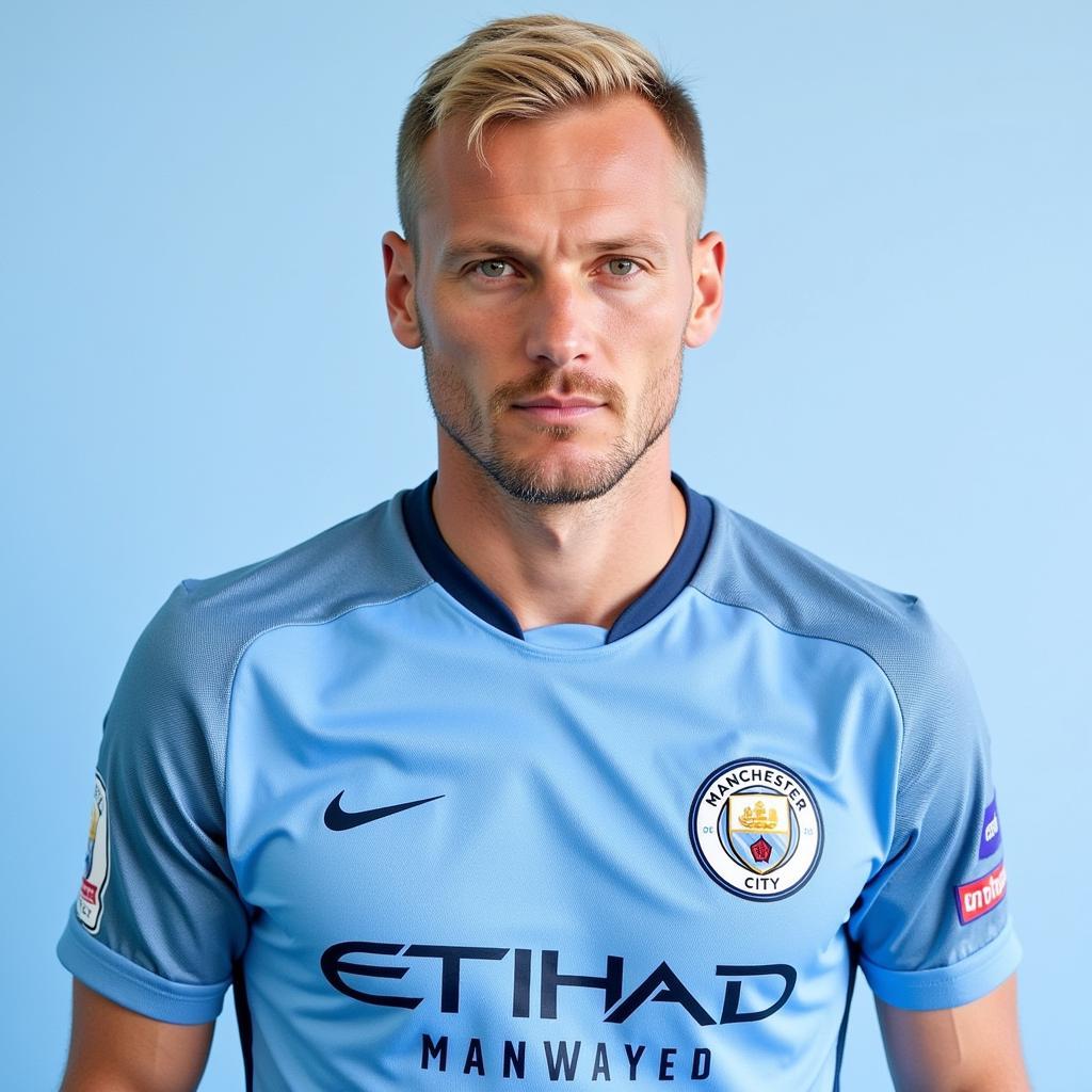 Erling Haaland in Manchester City Kit - Portrait