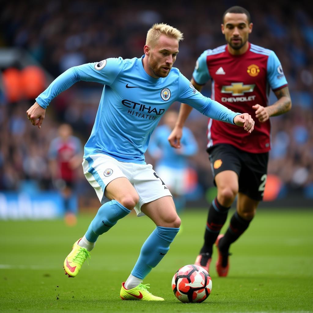 Haaland in action for Manchester City