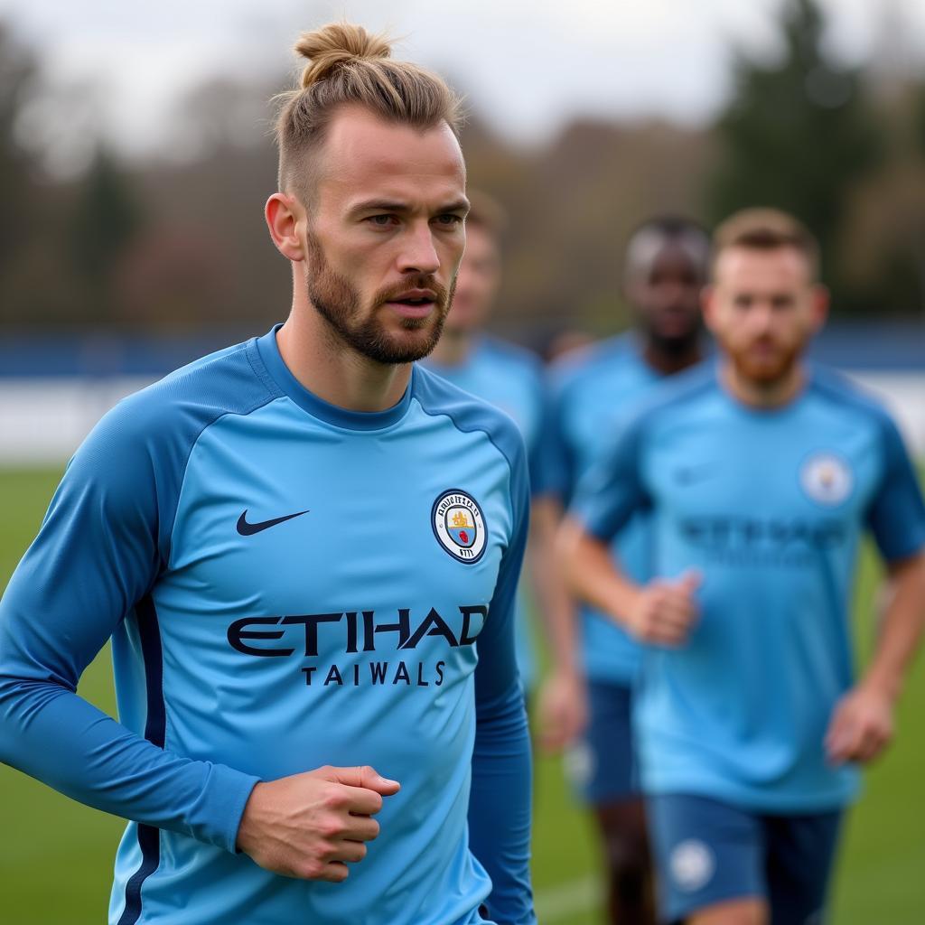 Haaland Training with Manchester City