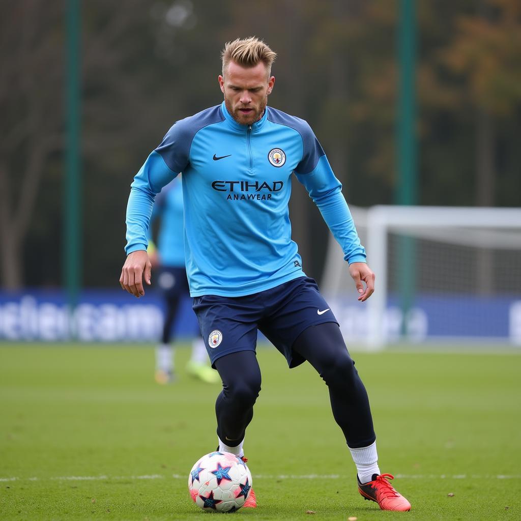 Haaland Training with Manchester City