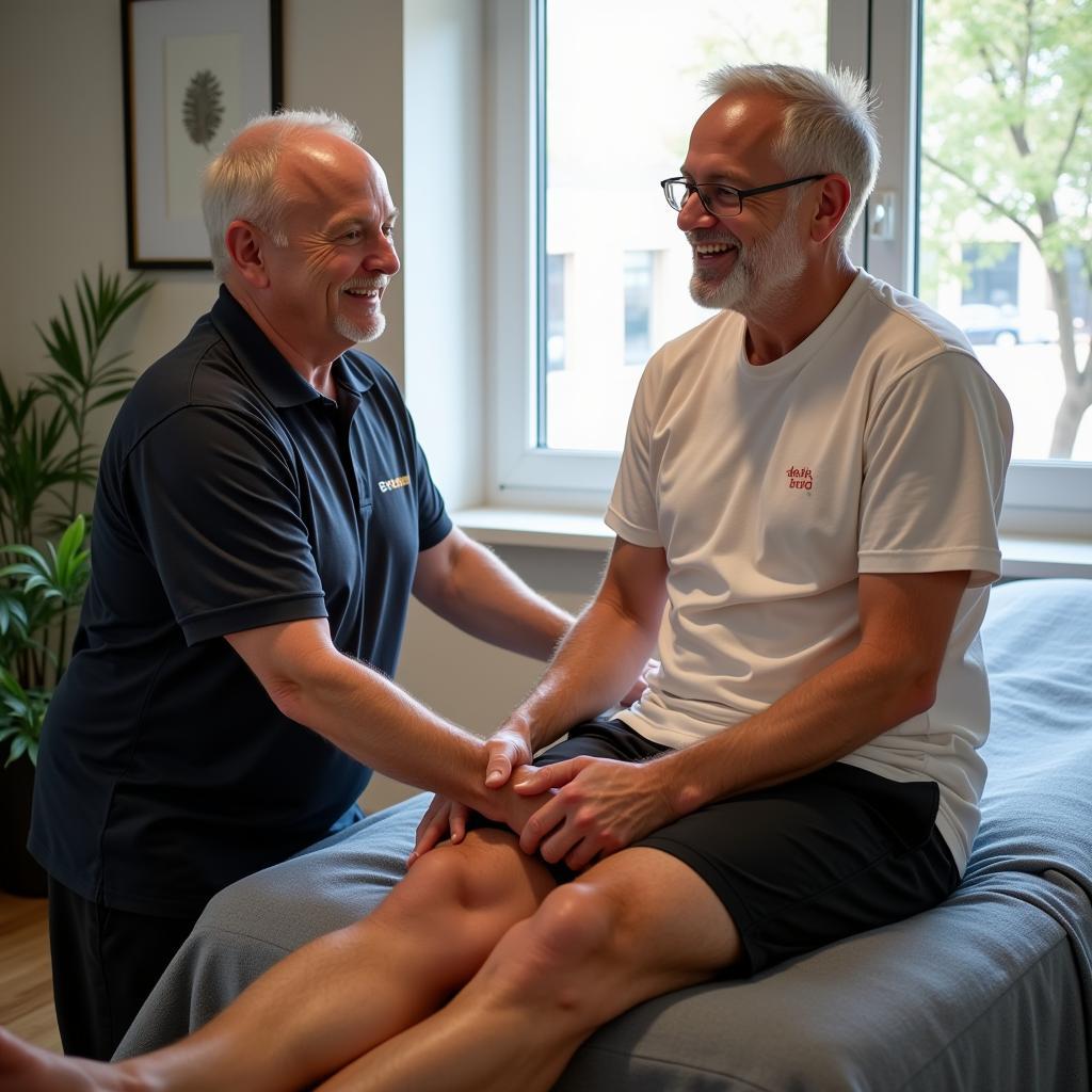 Haaland and His Therapist Discussing Treatment