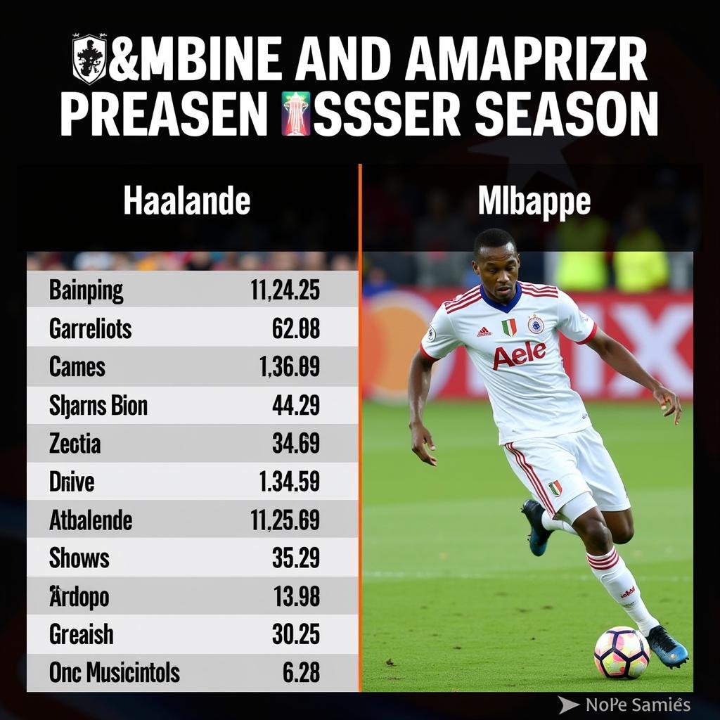 Haaland and Mbappe assists comparison