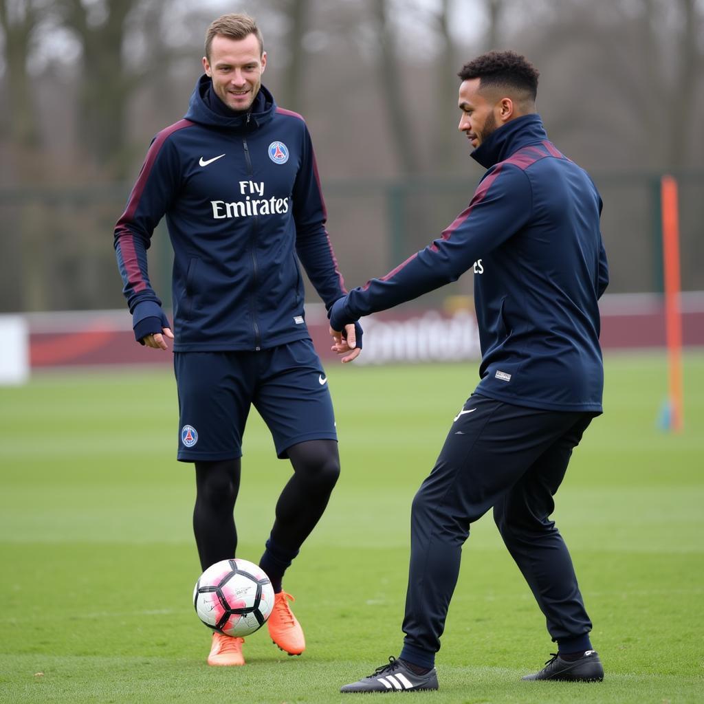 Haaland and Mbappé training together at PSG