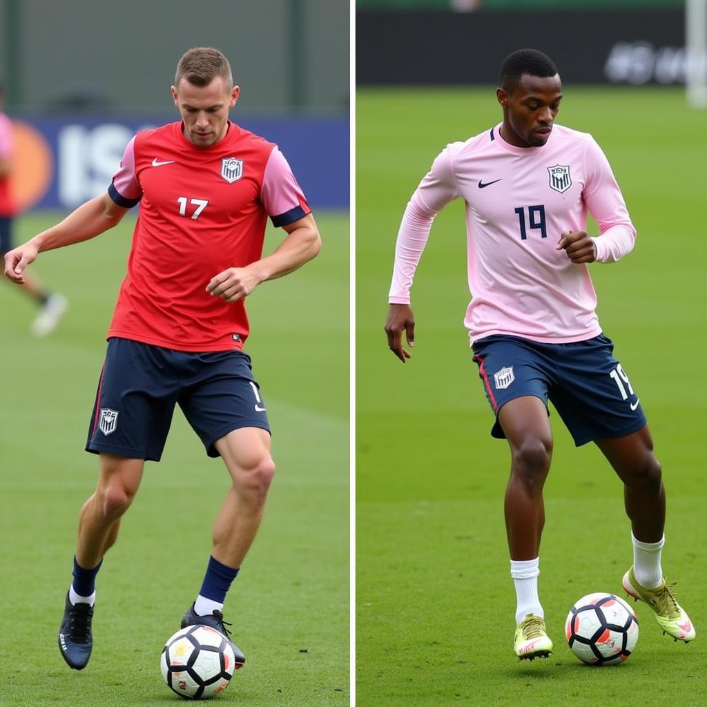 Haaland and Mbappe in intense training sessions