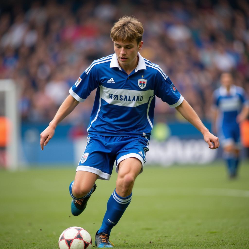 Erling Haaland playing for Molde FK