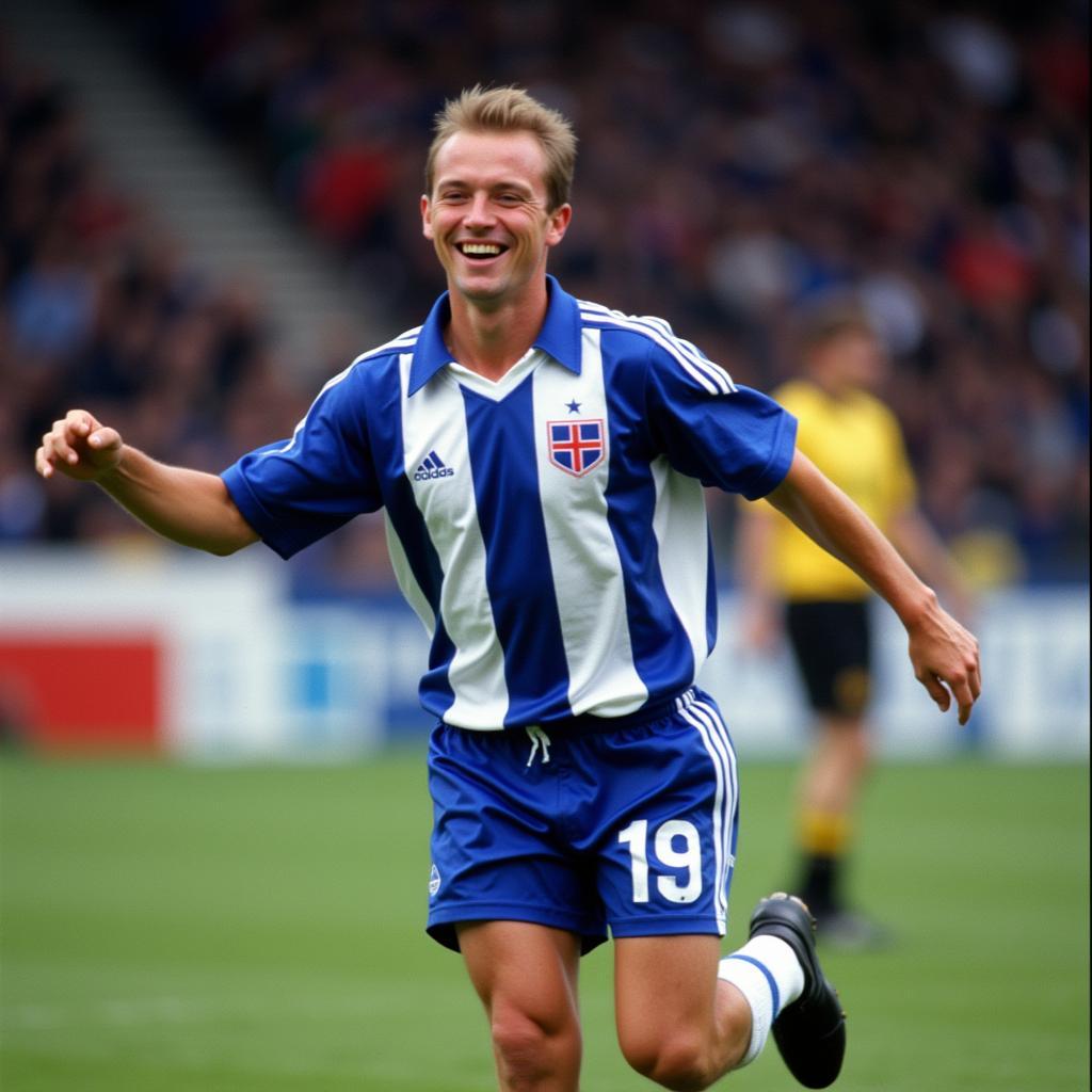 Erling Haaland Celebrating a Goal for Molde FK