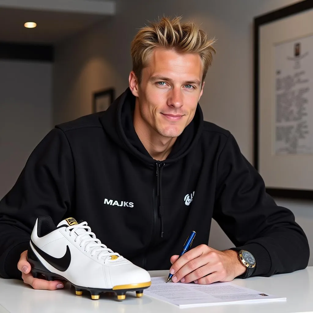 Erling Haaland signs his Nike Contract