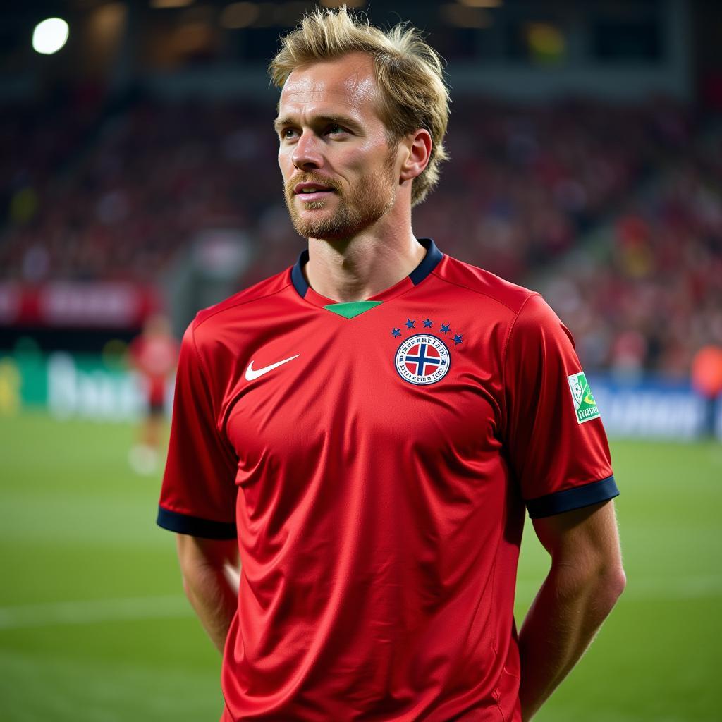 Erling Haaland representing the Norwegian National Team