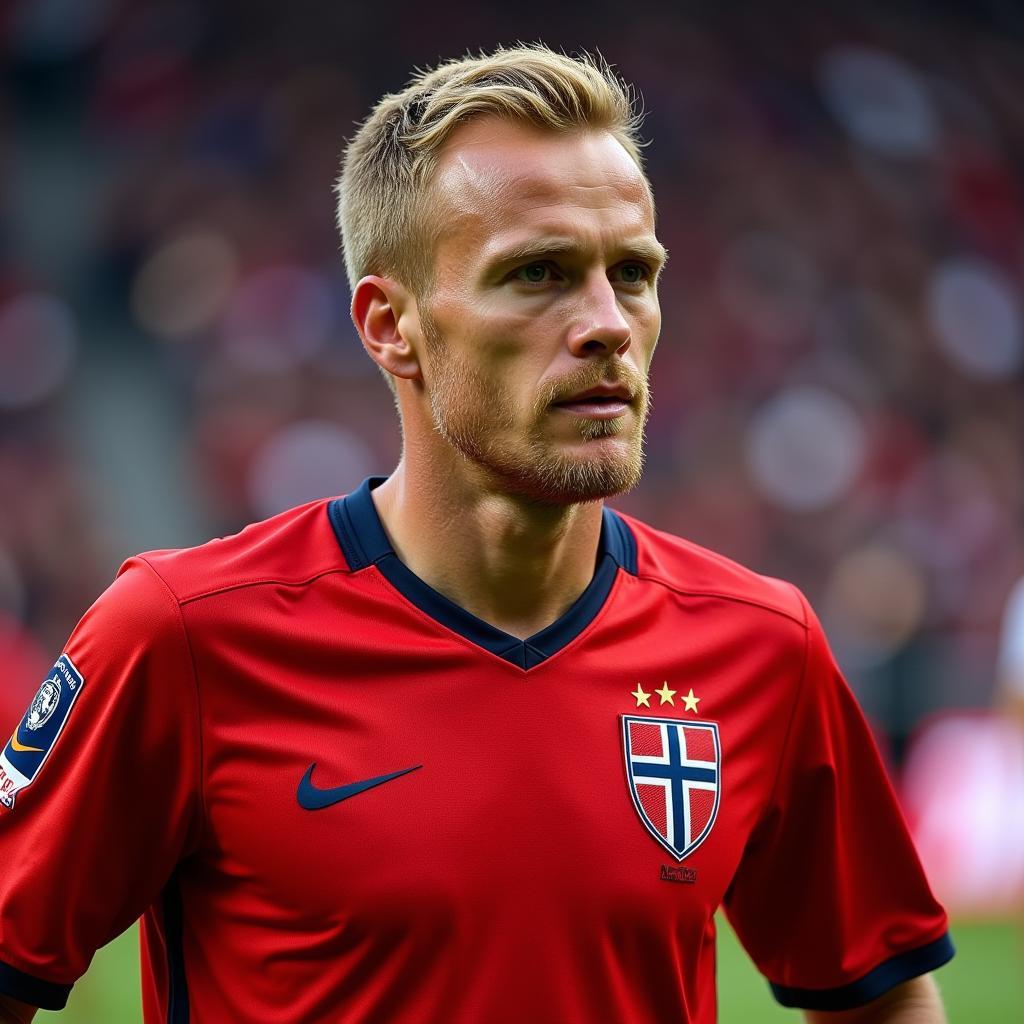 Erling Haaland representing the Norwegian national team