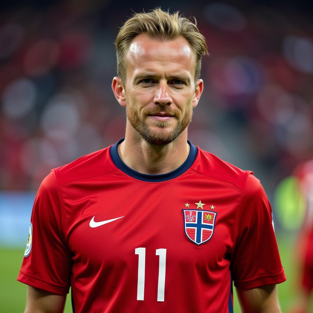 Erling Haaland representing the Norway National Team