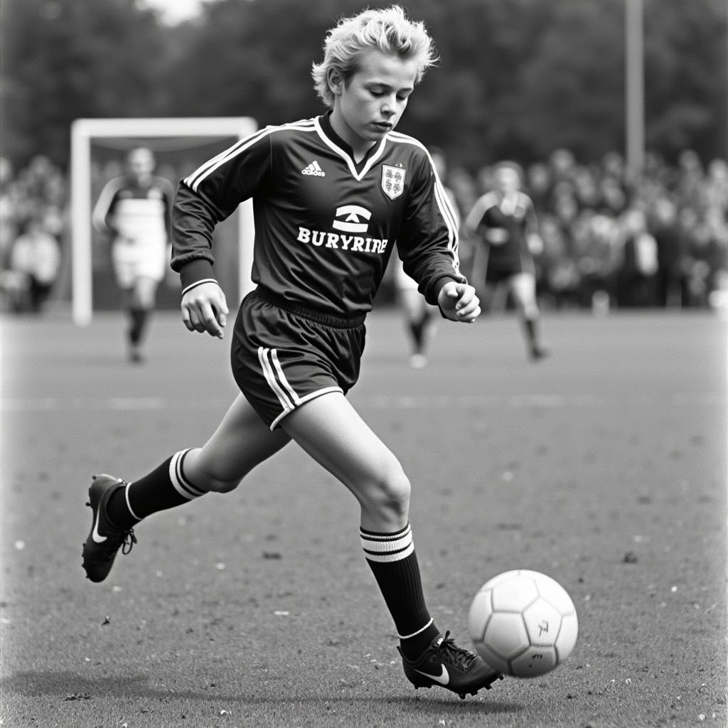 Erling Haaland in his youth career playing for Bryne FK in Norway