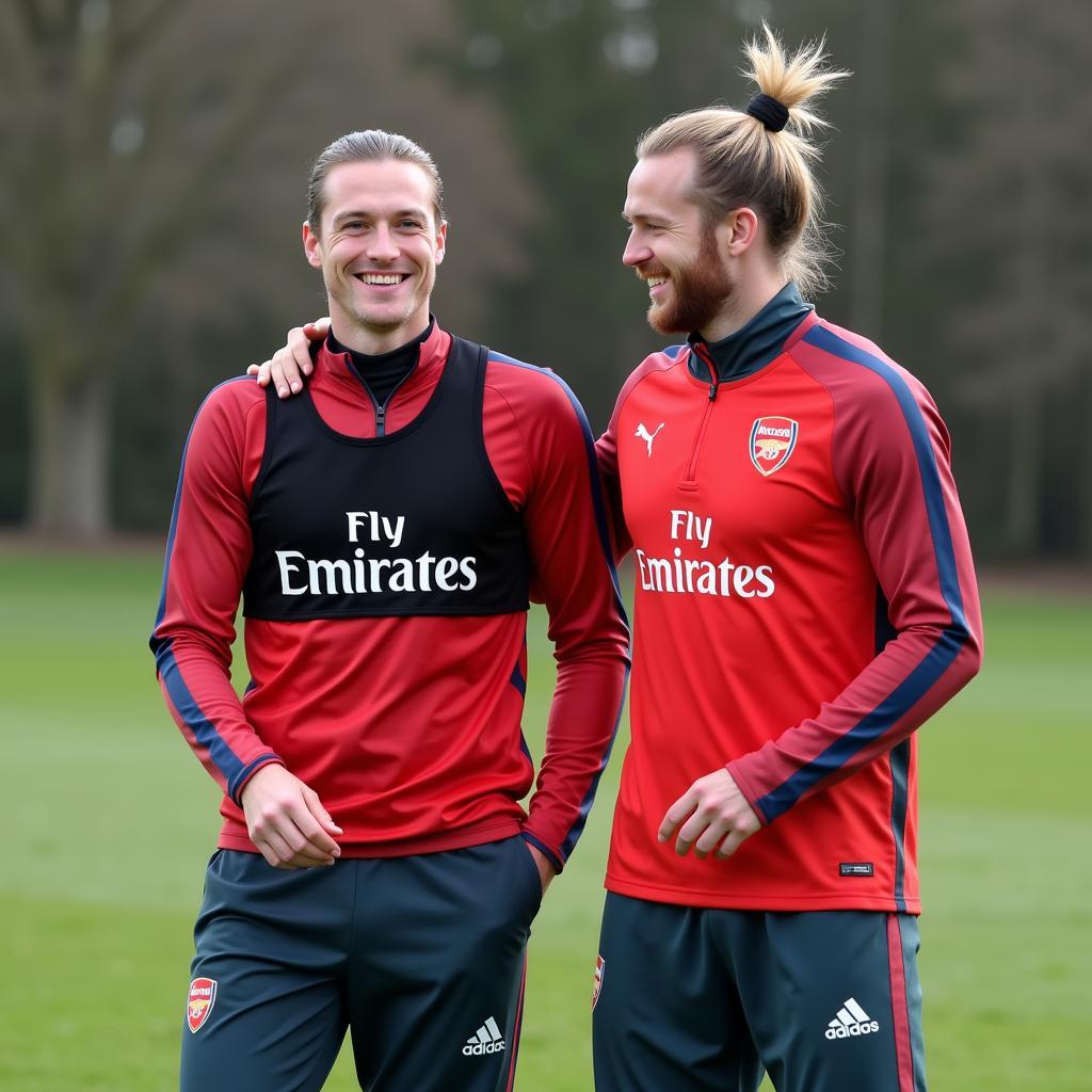 Haaland and Odegaard Training Together at Arsenal