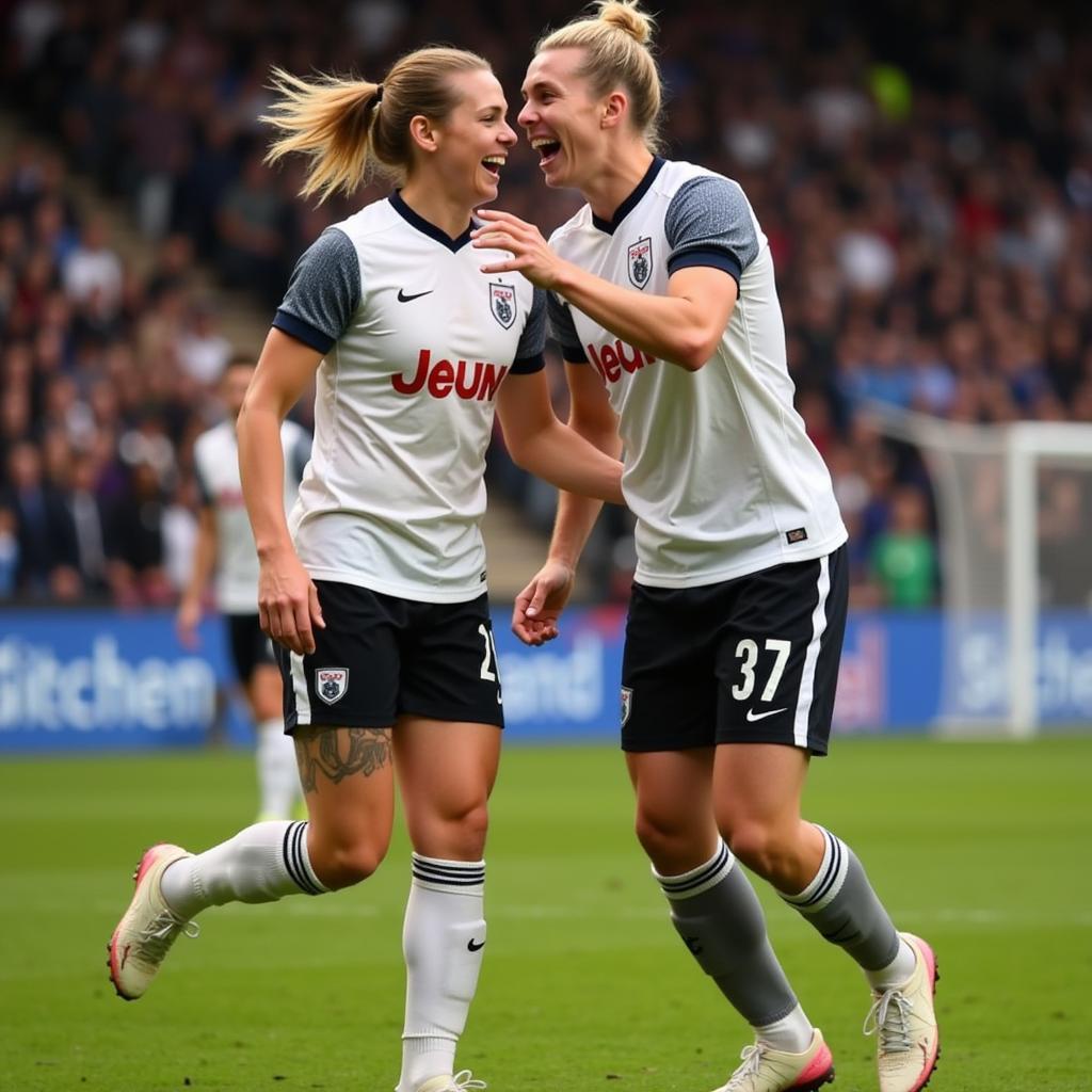 Haaland and Palmer celebrating a goal