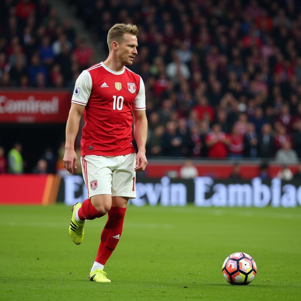 Erling Haaland taking a penalty kick