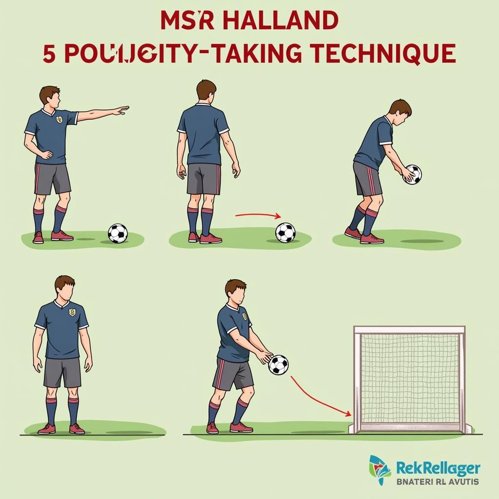 Analysis of Haaland's Penalty Kick Technique