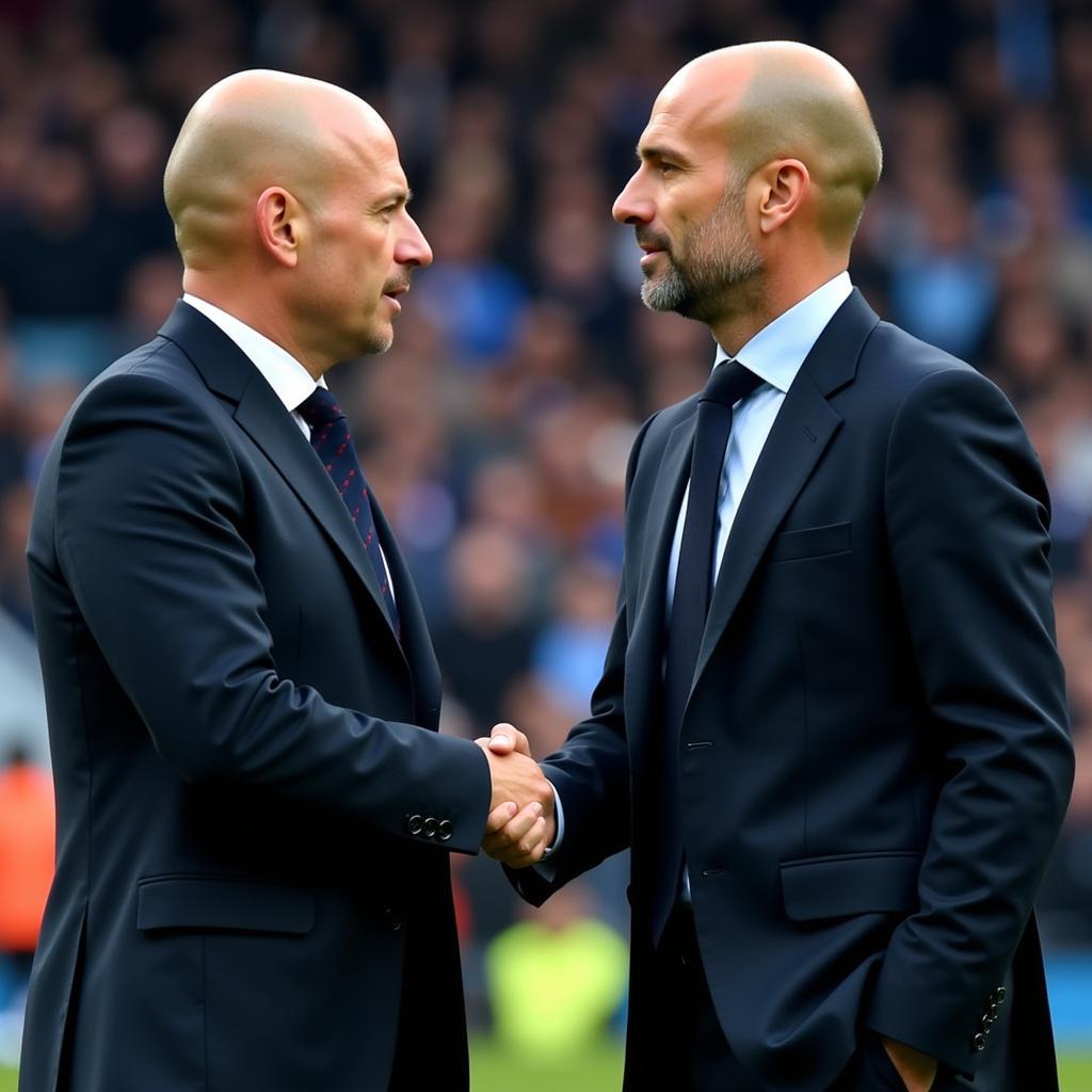 Haaland with Pep Guardiola