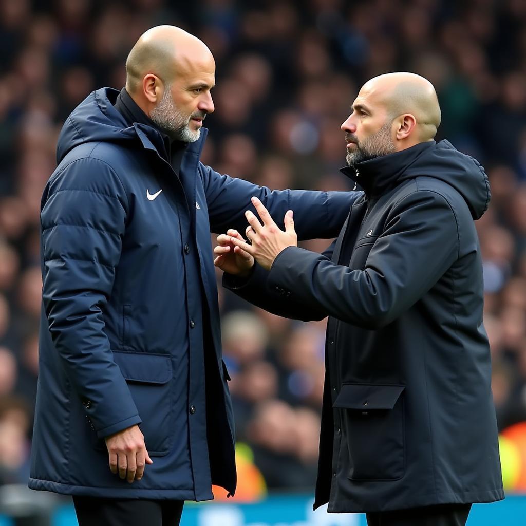 Haaland discusses tactics with Pep Guardiola