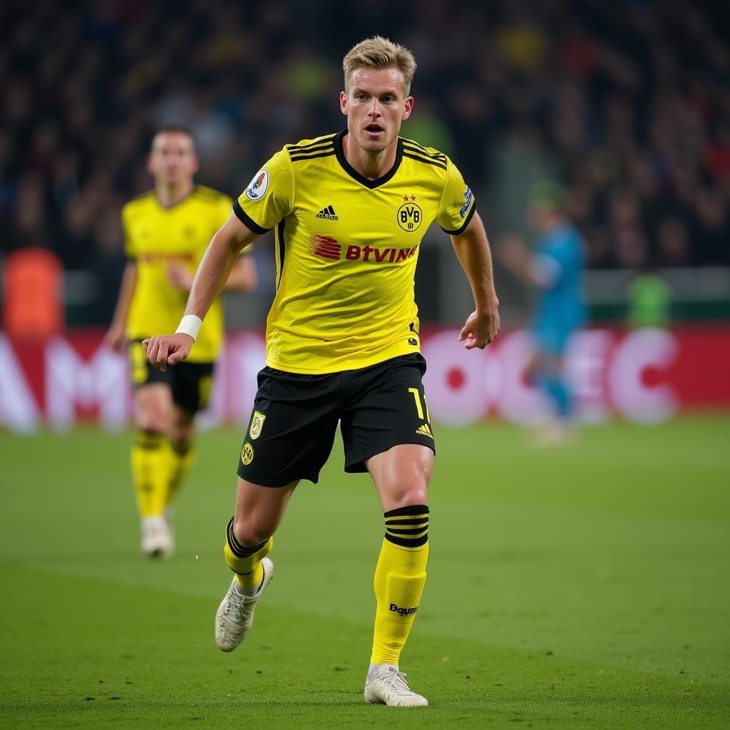 Haaland in Borussia Dortmund Jersey