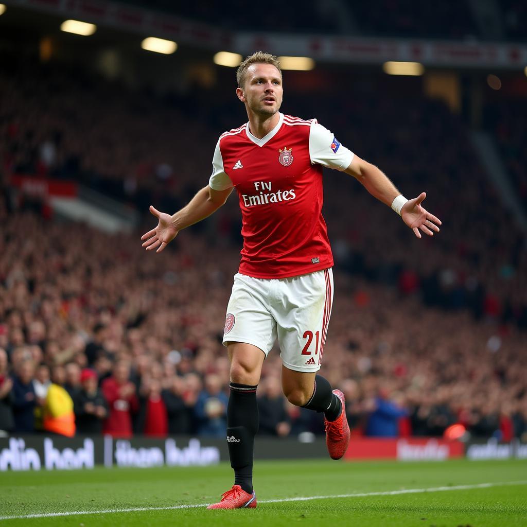 Erling Haaland celebrates a Premier League goal