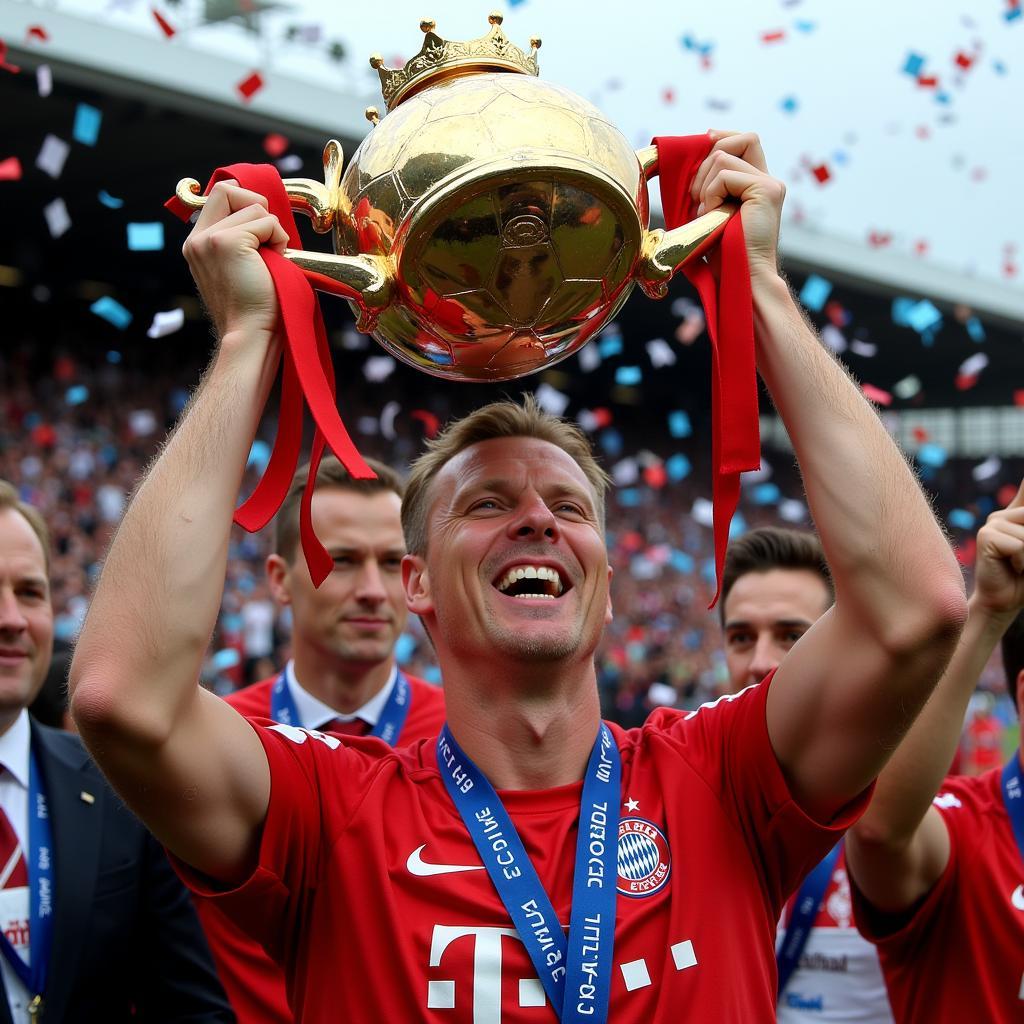 Haaland lifts the Premier League trophy