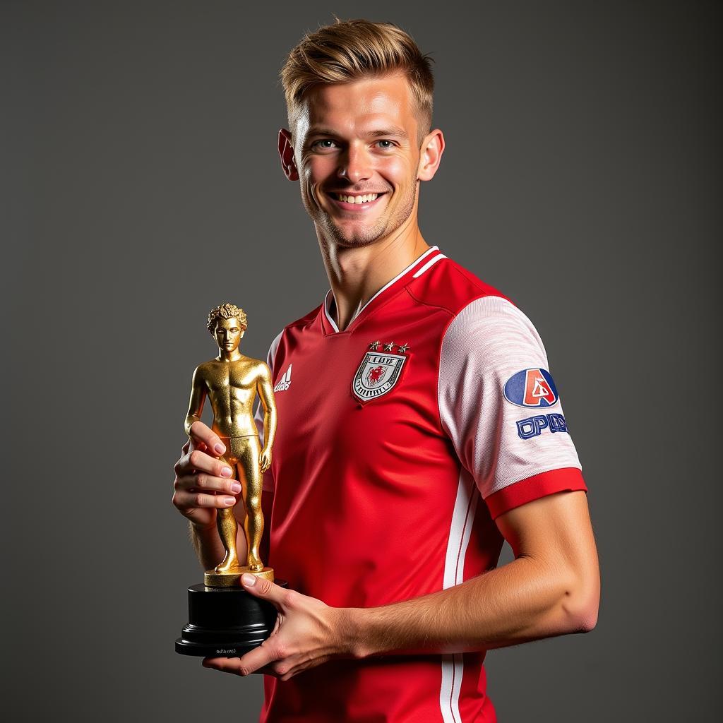 Erling Haaland receives the Golden Boy award