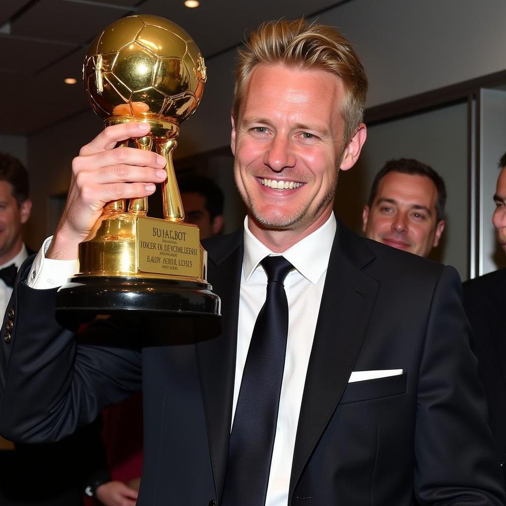 Erling Haaland receives the Premier League Golden Boot award