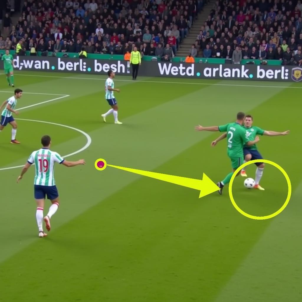 Haaland receiving a pass against Werder Bremen