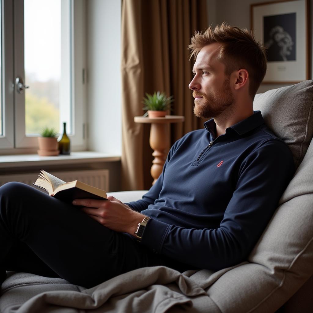 Erling Haaland Relaxing at Home