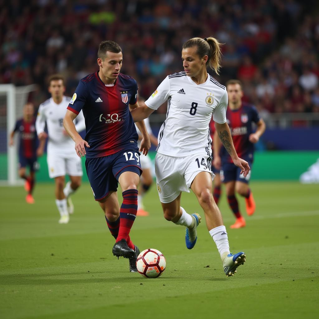 Haaland Executing a Right-Footed Finish