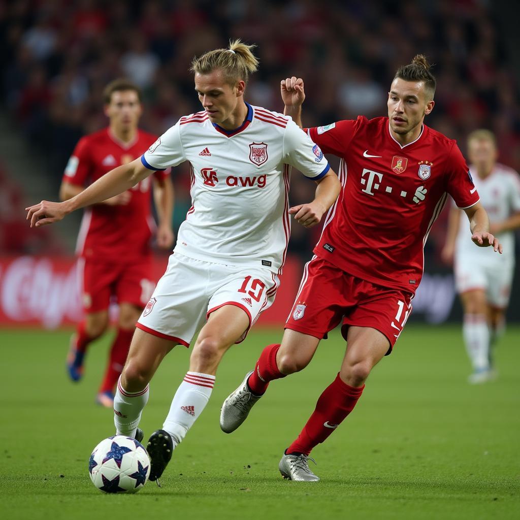 Erling Haaland playing for Salzburg against Liverpool in the Champions League