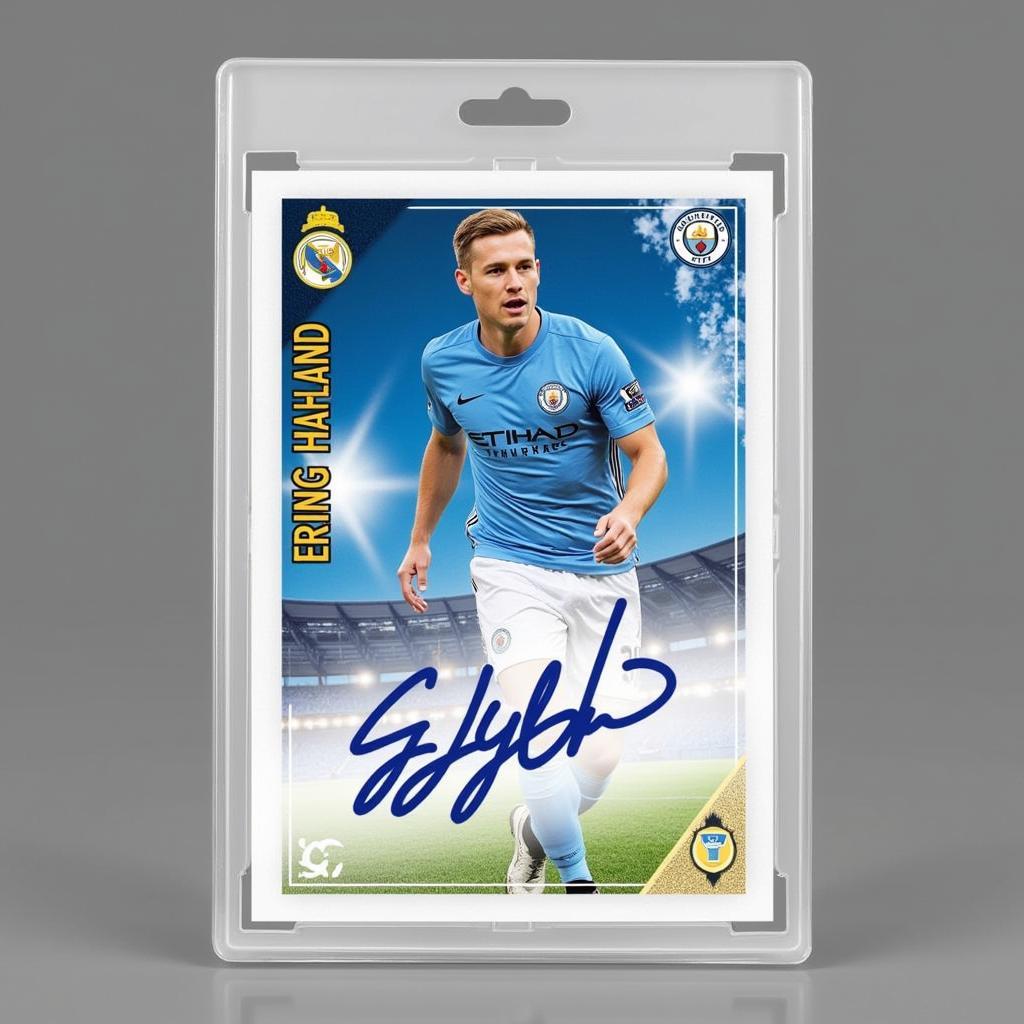 Haaland Signed Manchester City Card