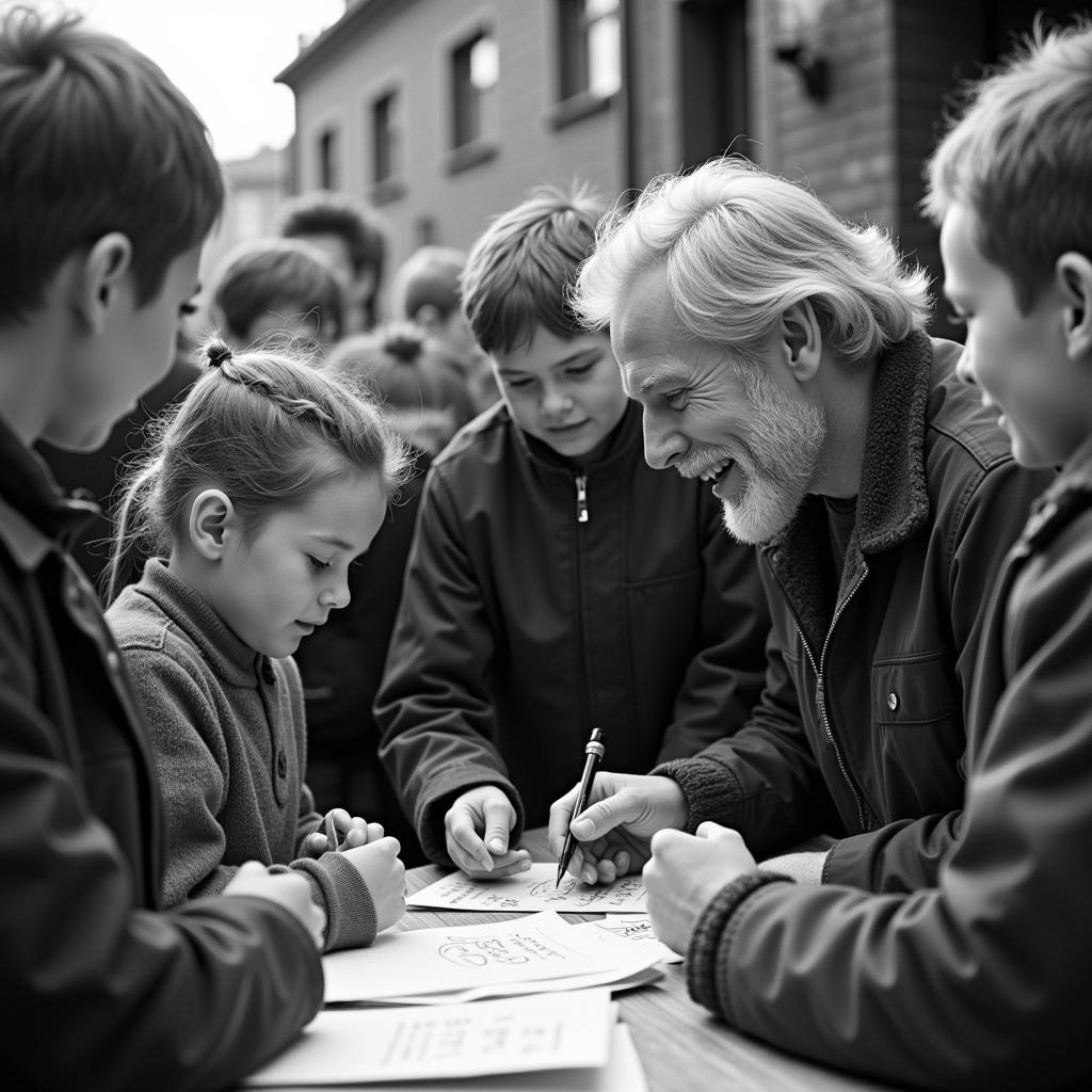 Haaland signing autographs for Norwegian fans