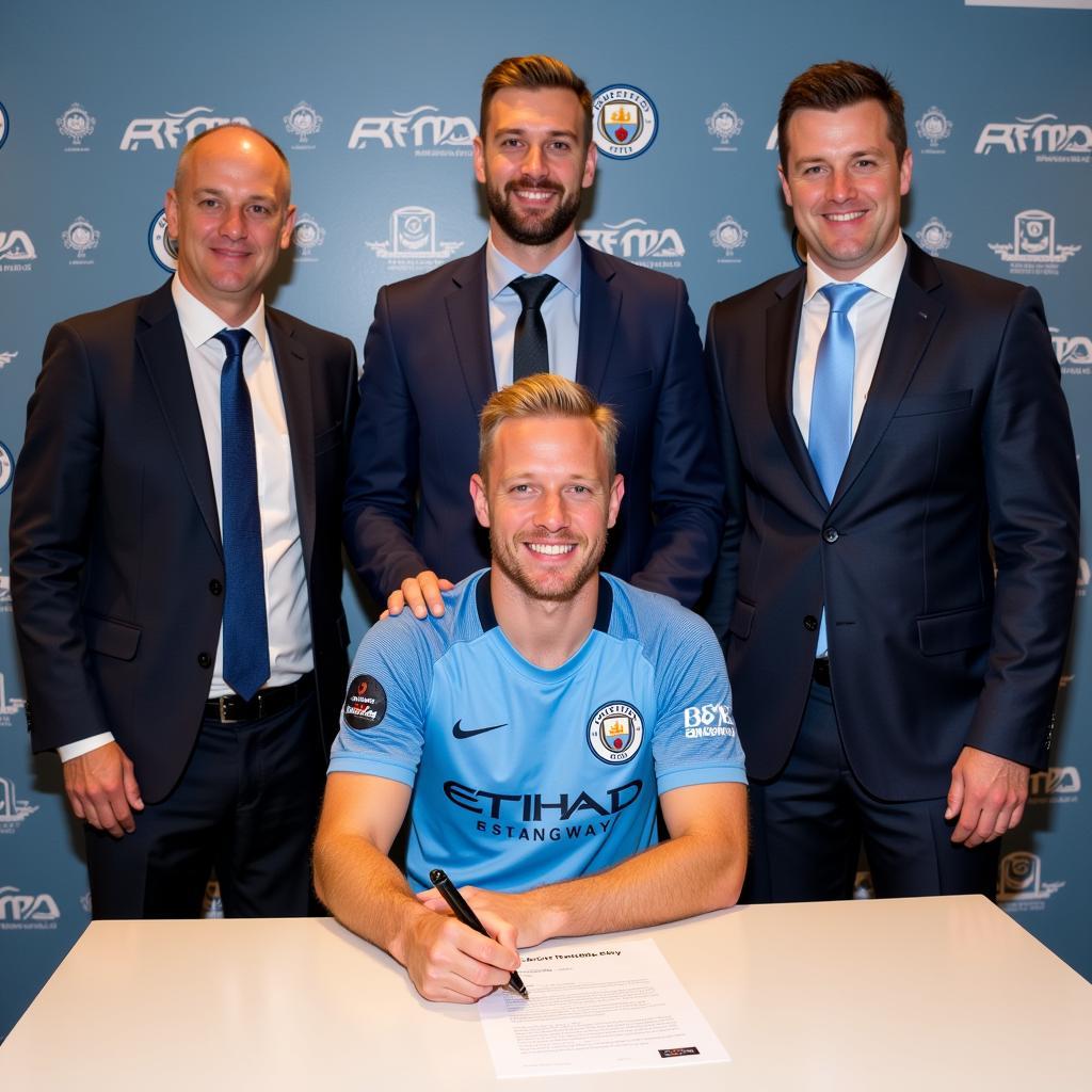 Haaland Signing Ceremony at Manchester City