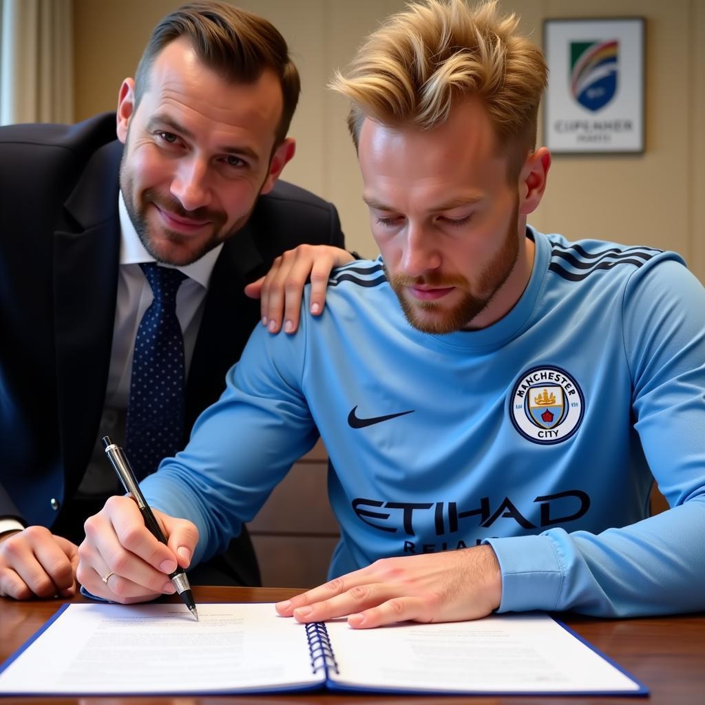 Erling Haaland Signing Manchester City Contract