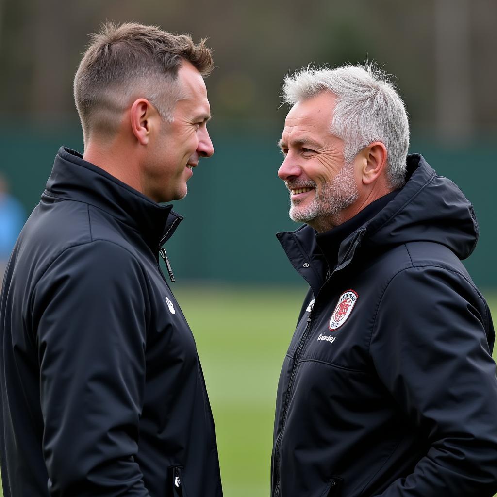 Haaland and Solskjaer in deep conversation