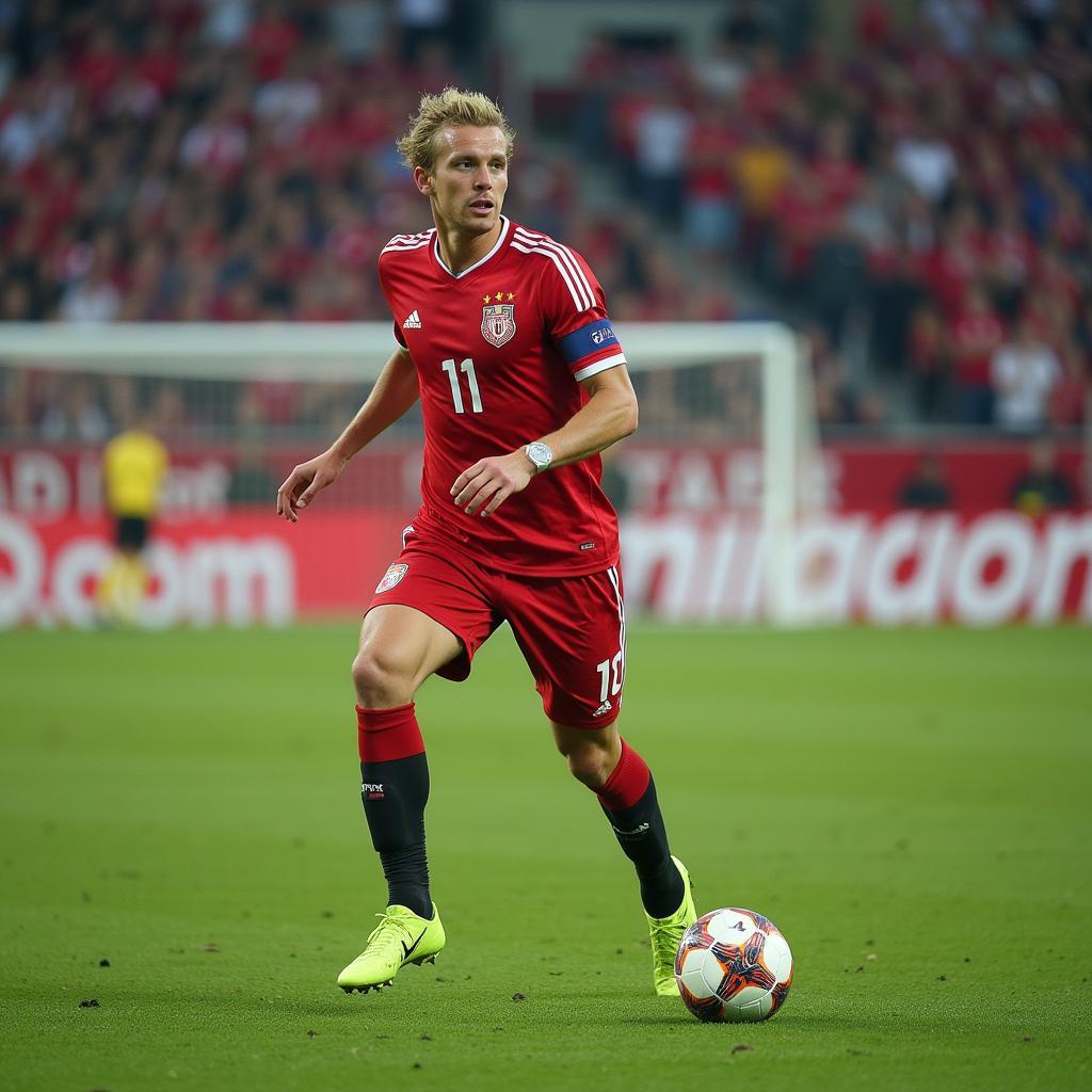 Erling Haaland preparing to take a penalty kick