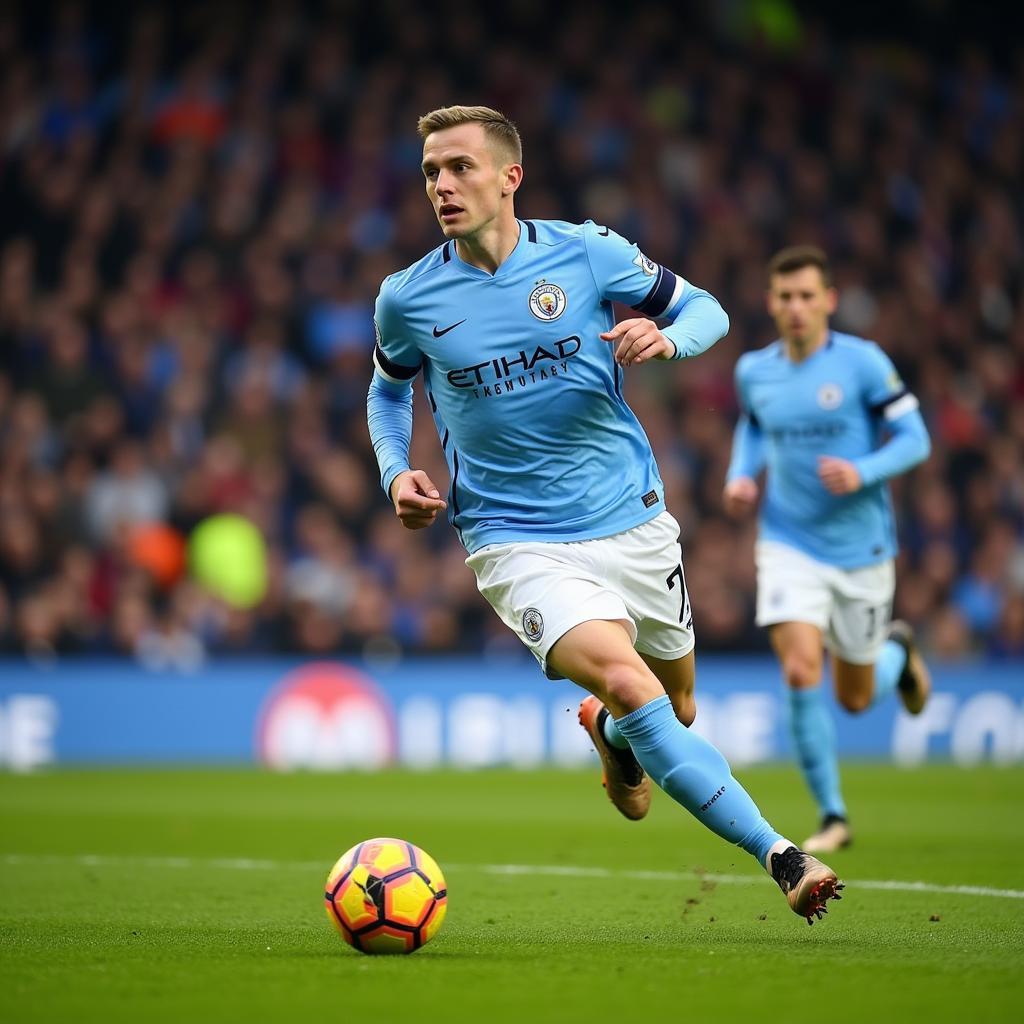 Haaland through on goal for Manchester City