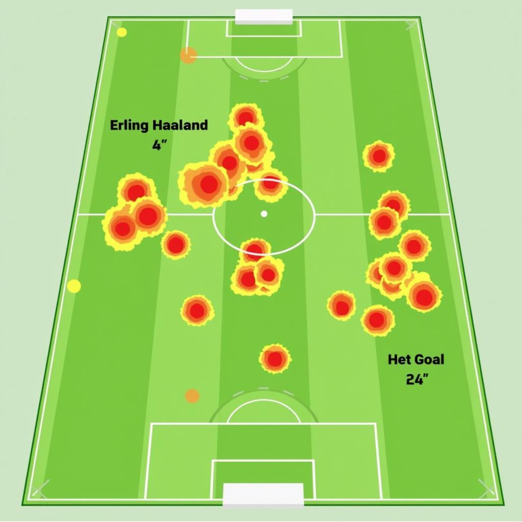 Erling Haaland touch heatmap