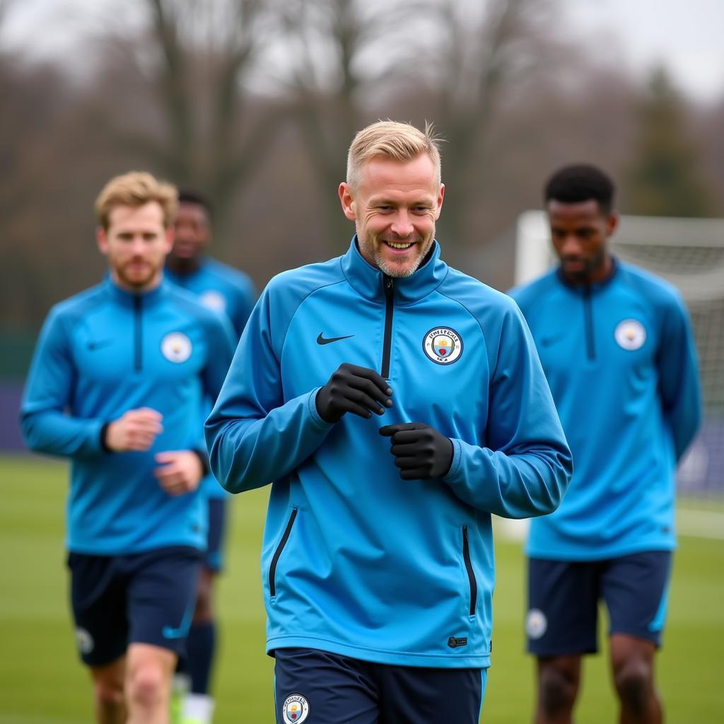 Haaland training with Manchester City