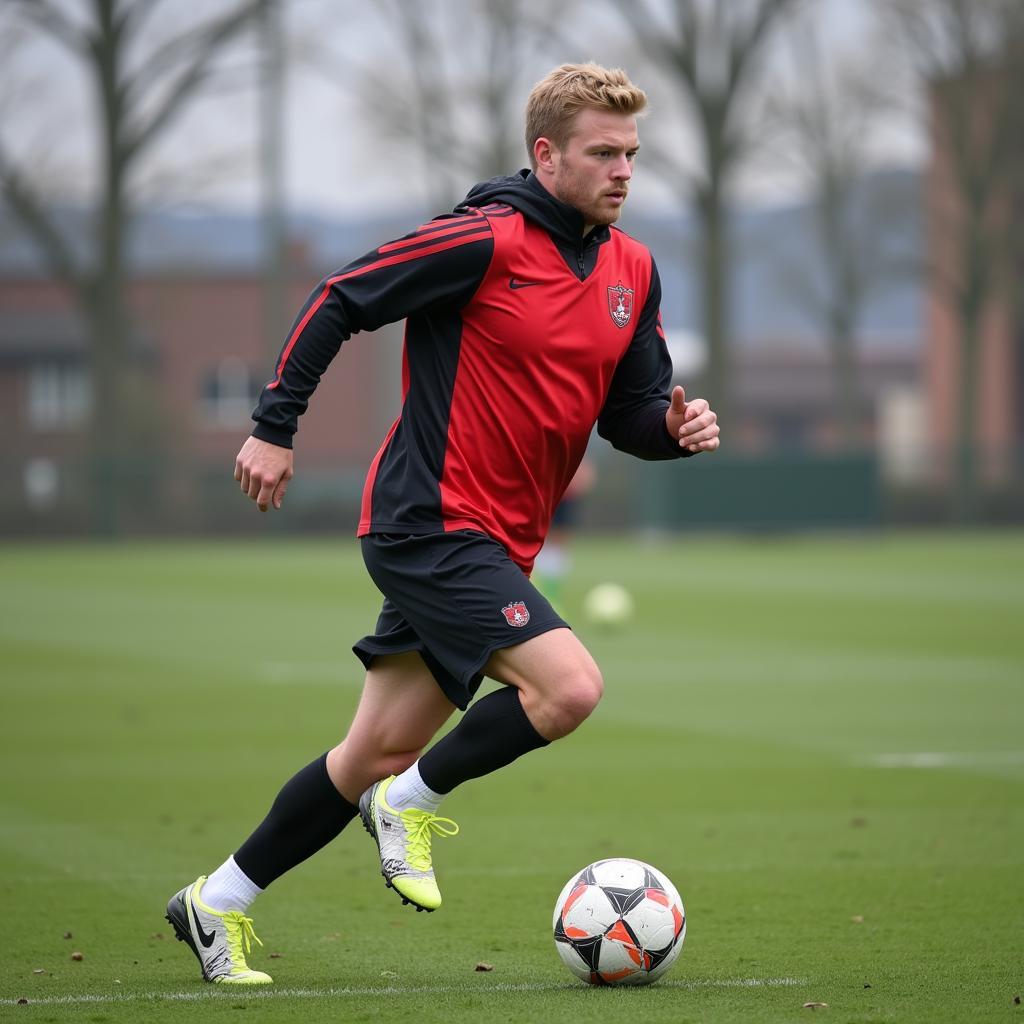 Erling Haaland in intense training